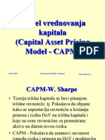 Model Vrednovanja Kapitala CAPM