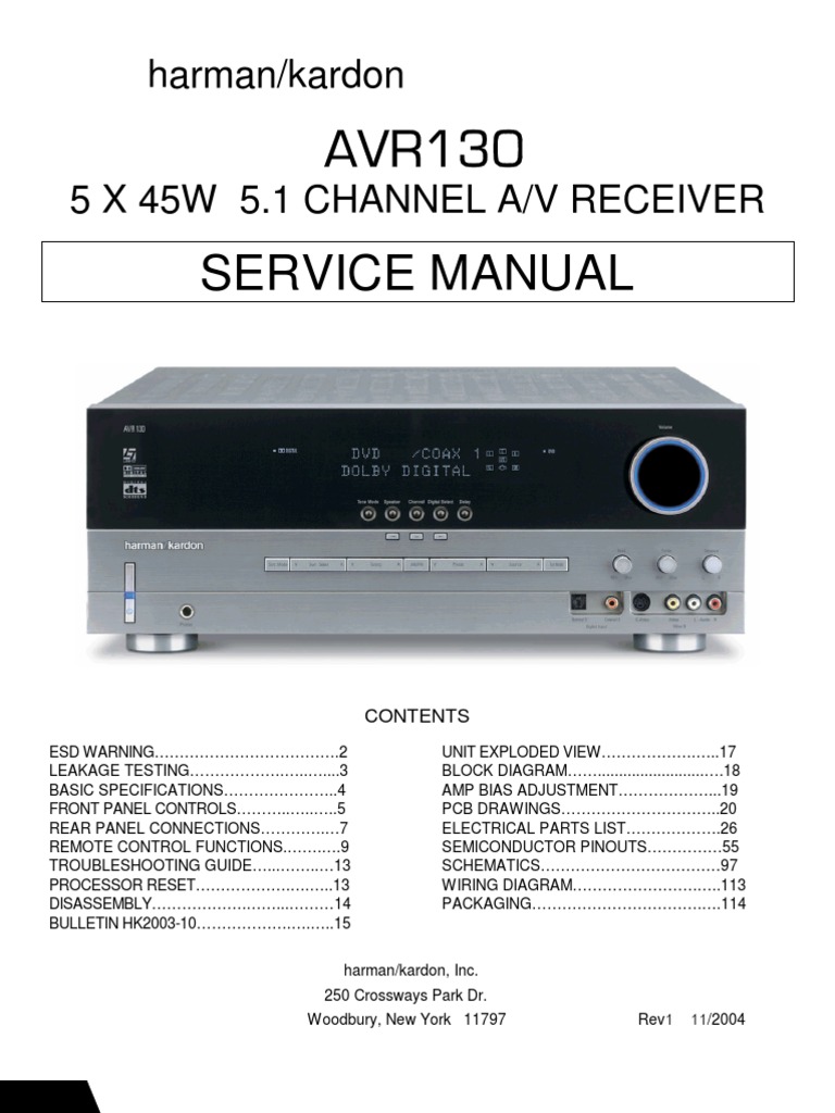 Harman kardon avr 155 инструкция