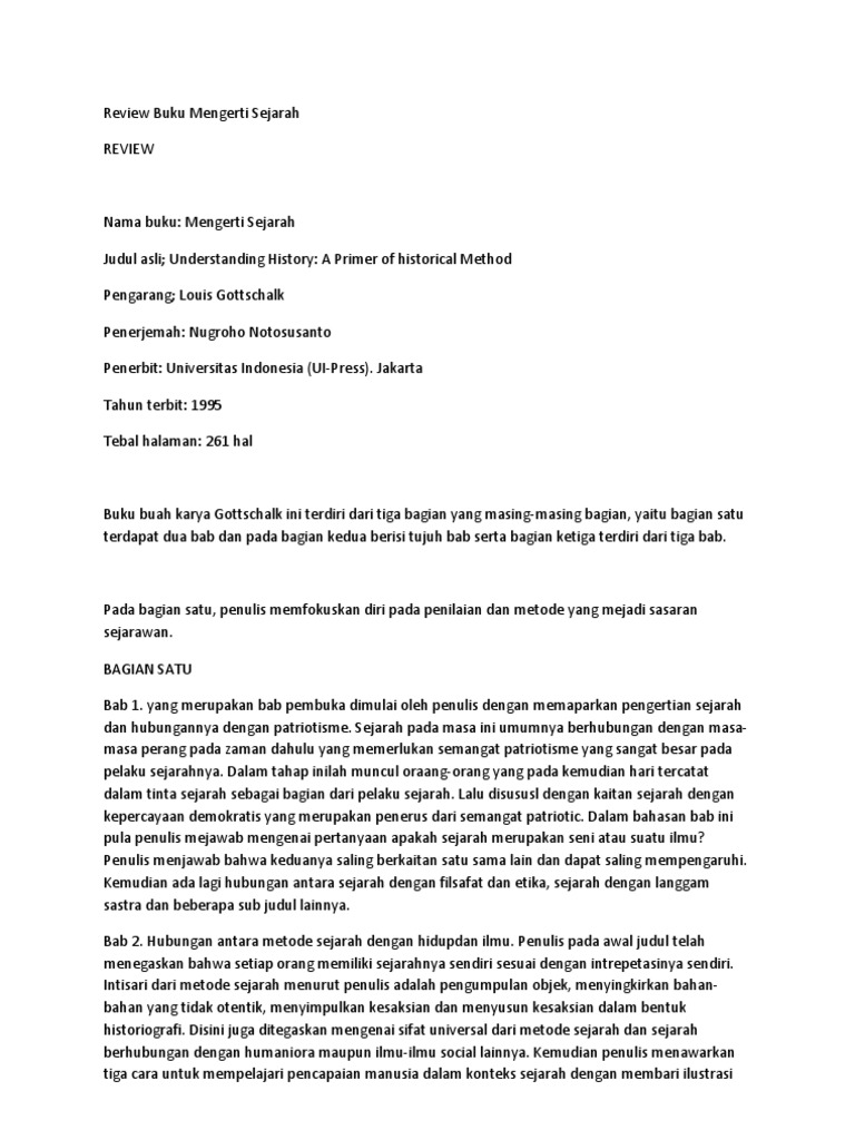 Review Buku Mengerti Sejarah Pdf