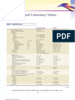 Normal Laboratory Values