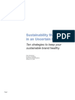 Sustainability Marketing in An Uncertain Economy