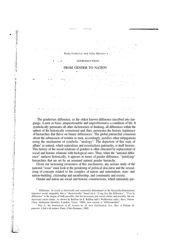 In what ways does gender shape the conceptualization of nationhood and conflict image