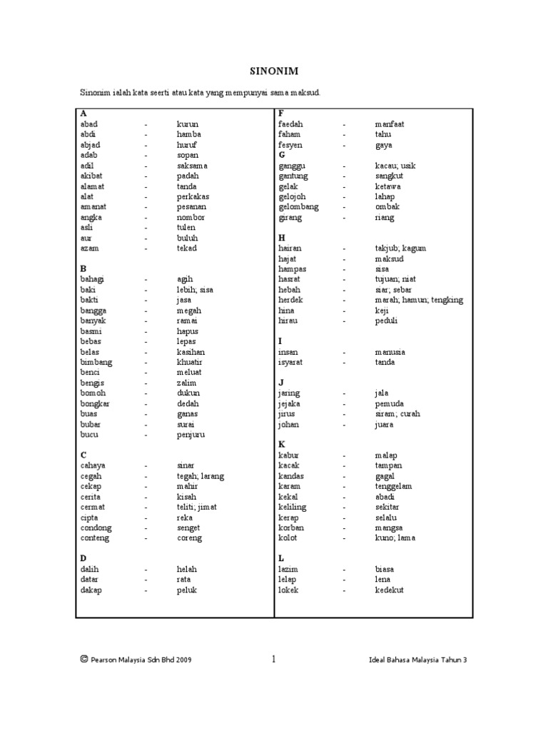 Sinonim PDF