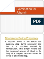 Urine Examination For Albumin