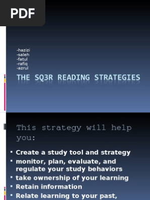 The Sq3r Reading Strategies