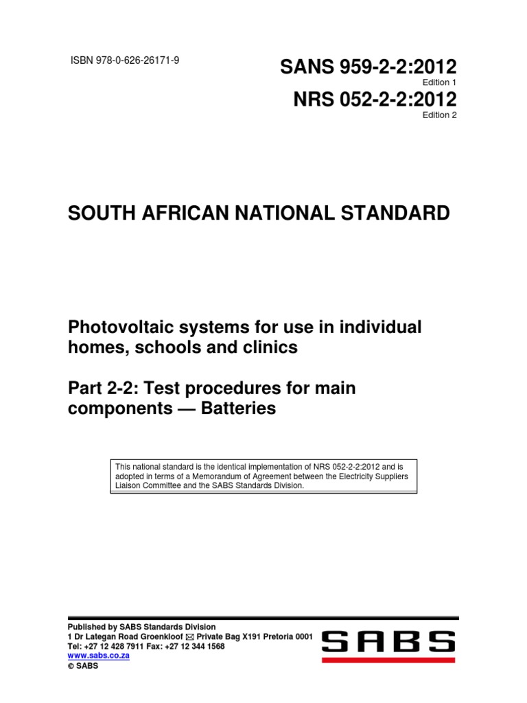 NRS 052-2-2 - Fotovoltaico | PDF | Photovoltaic System | Photovoltaics