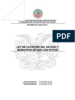 Ley de Catastro Del Estado y Municipios de San Luis Potosi