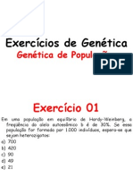 Exercicios de Genetica Genetica de Populacoes