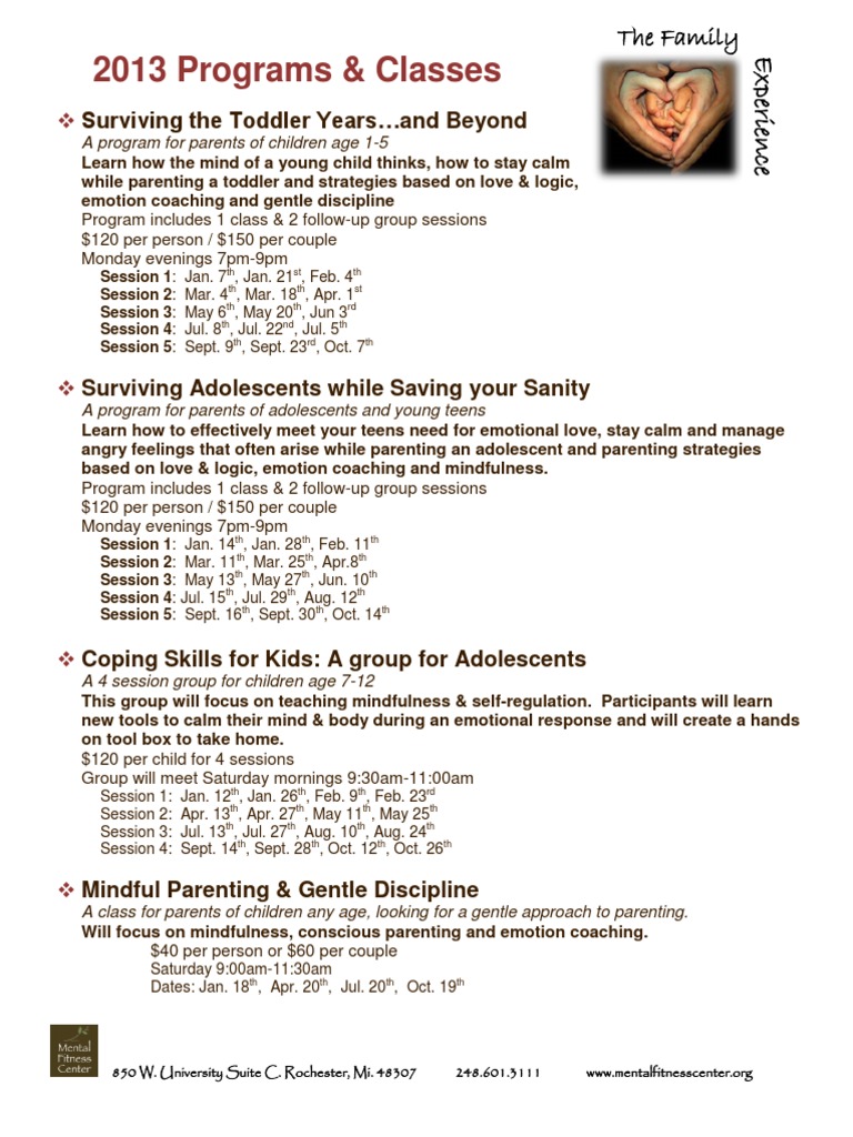 Parenting Programs and Support Groups | PDF | Parenting | Relationships