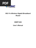 802.11n Wireless Gigabit Broadband Router: WNRT-630 User's Manual