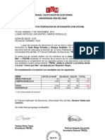 Acta Oficial FEUVM