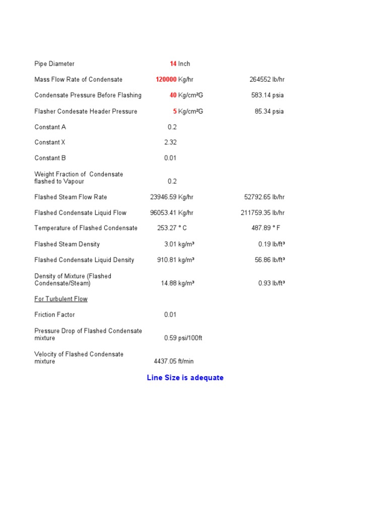 Condensate Line Sizing