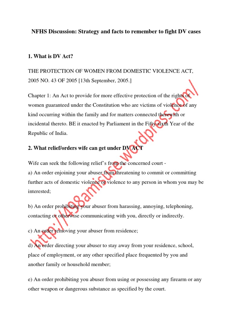 Defending Against DV Allegations | PDF