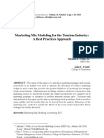 Marketing Mix Modeling For The Tourism Industry-A Best Practices Approach