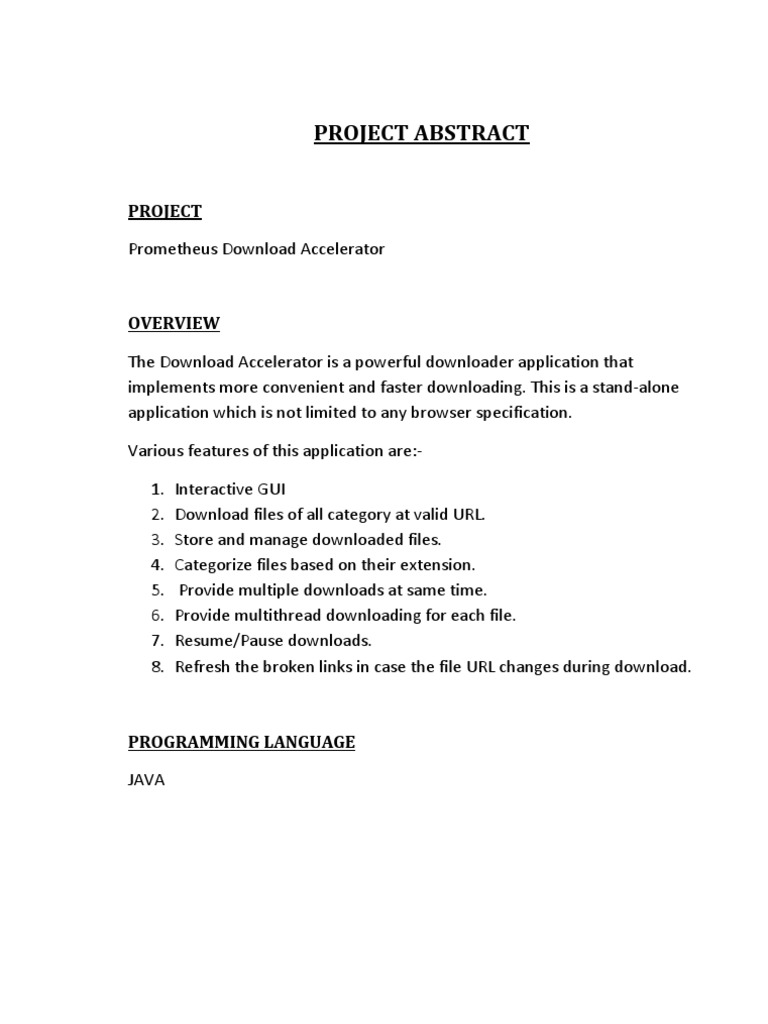 Project Abstract | PDF | Java Virtual Machine | Java (Programming Language)