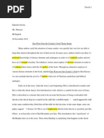 Download One Flew Over the Cuckoos Nest Thesis Essay by Eduardo Davila SN114724082 doc pdf