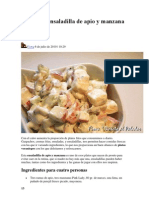 Receta de Ensaladilla de Apio y Manzana