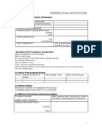 Identification Particulars/ Introduction:: Preliminary Project Report Proforma