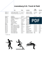 Track Meet Schedule 2009