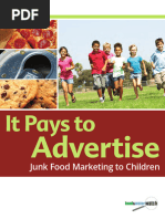 Download It Pays to Advertise Junk Food Marketing to Kids by Food and Water Watch SN114752773 doc pdf