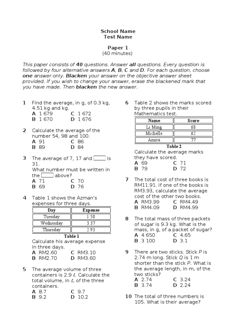 One Answer Only. Blacken Your Answer On The Objective Answer Sheet | PDF