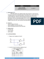 Job Sheet 7 (Half Adder)