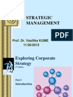 Strategic Management: 11/26/2012 Prof. Dr. Vasilika KUME