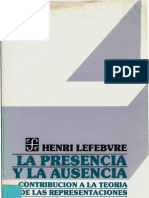 1983Lefebvre La Presencia Y La Ausencia Contribucion a La Teoria de Las Representaciones