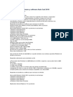 Requisitos de Hardware y Software Auto Cad 2010