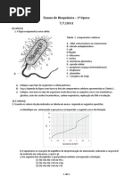 Exame de Bioquimica 1a Chamada