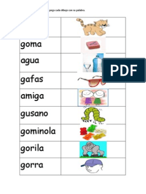 Frases Con Ga, Go, Gu | PDF