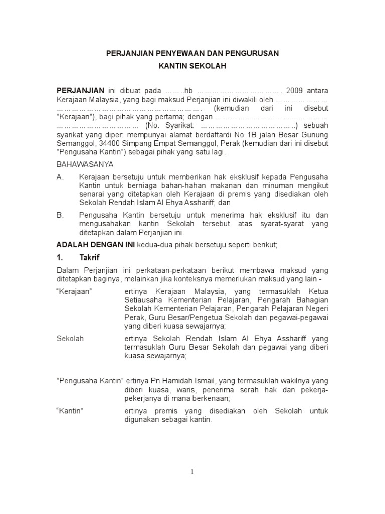 Contoh Surat Perakuan Ta'liq
