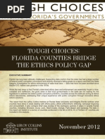 Download Tough Choices - Florida Counties Bridge the Ethics Policy Gap by Integrity Florida SN114843660 doc pdf