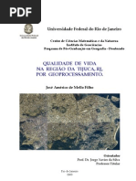 Qualidade de vida na região da Tijuca, RJ, por geoprocessamento