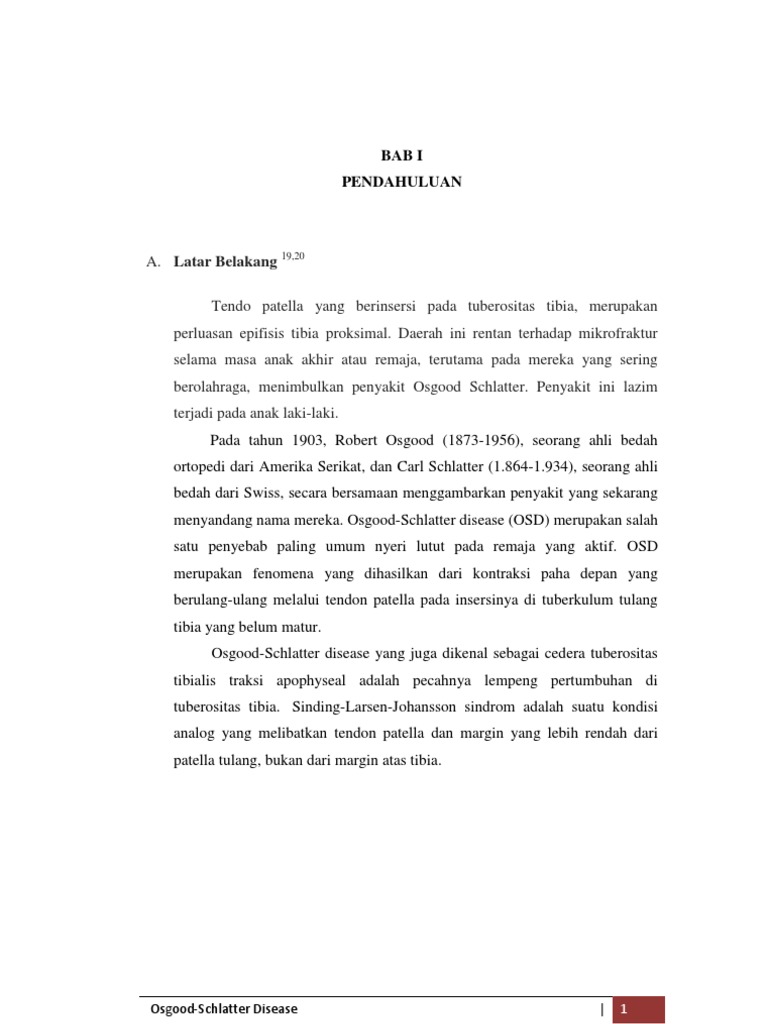 Osgood Schlatter Disease | PDF