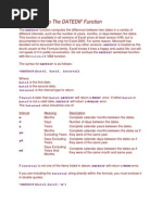 Introduction To The DATEDIF Function