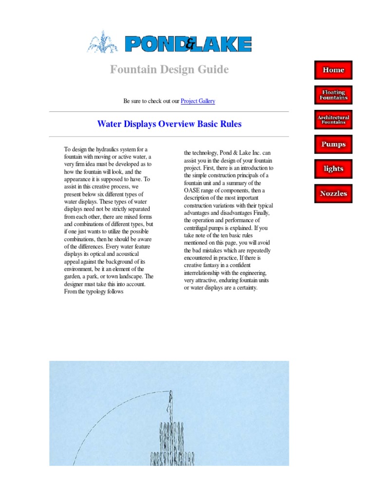 Fountain Design Guide PDF Fountain Pump