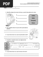 Ficha de avaliação trimestral de Estudo do Meio (4º Ano)