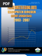 Download PDRB KABUPATEN BIREUEN 2003 - 2007 by Suci Juwita SN11486867 doc pdf