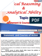 Logical Reasoning and Analytical Ability Statement and Courses of Action