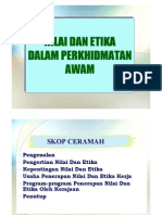 Nilai Etika Perkhidmatan Awam