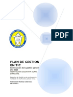 Plan de Gestion en Tic 2013