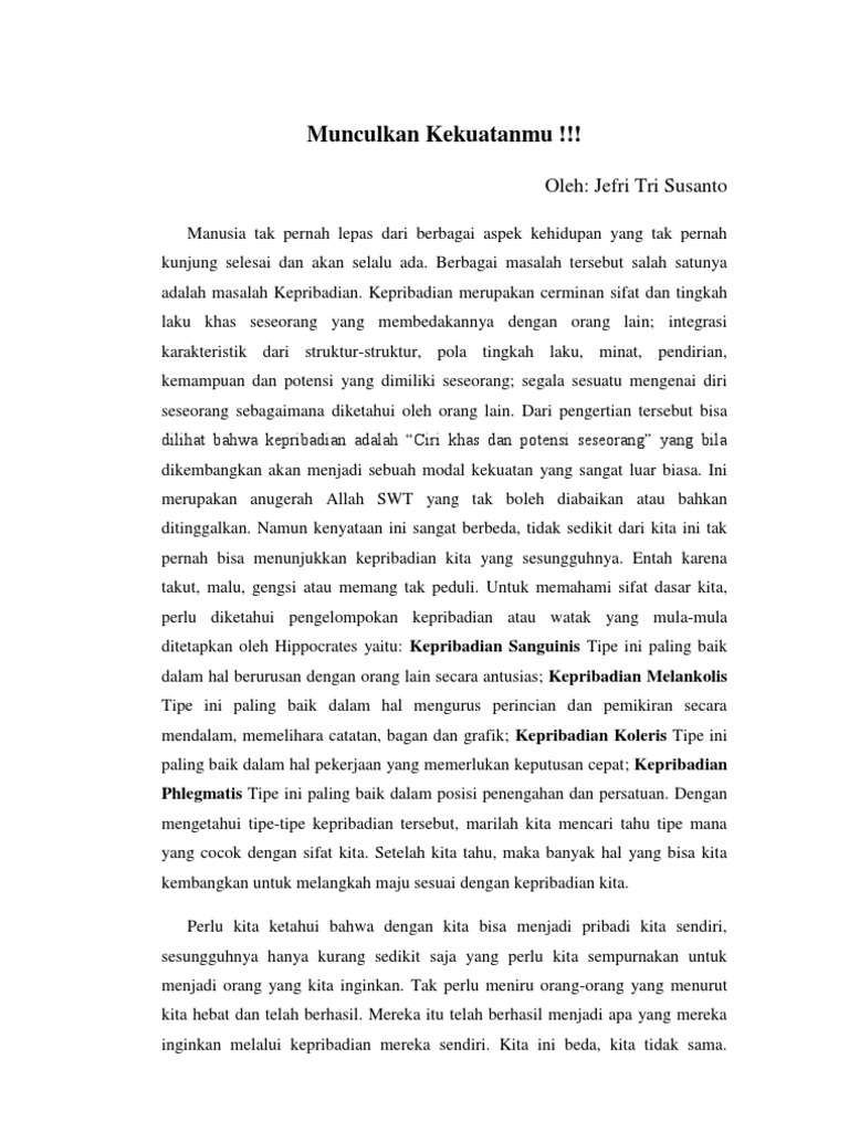 Contoh Essay Tentang Diri Sendiri Guru Paud