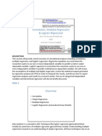 Correlation and Reg Gress i On