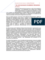 Los maestros de hoy ante el proceso de Acreditación Internacional