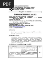 Apostila - Dir. Proc. Trabalhista - 2010.2 Franze Gomes