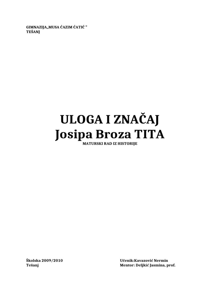 Josip Broz Tito | PDF