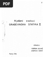 Statika 2 Zadaci Br. 1