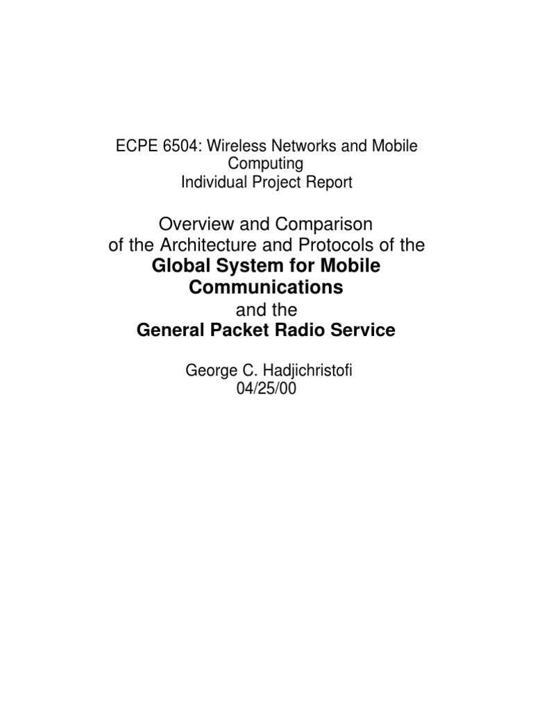 GSM VS GPRS General Packet Radio Service Computer Network