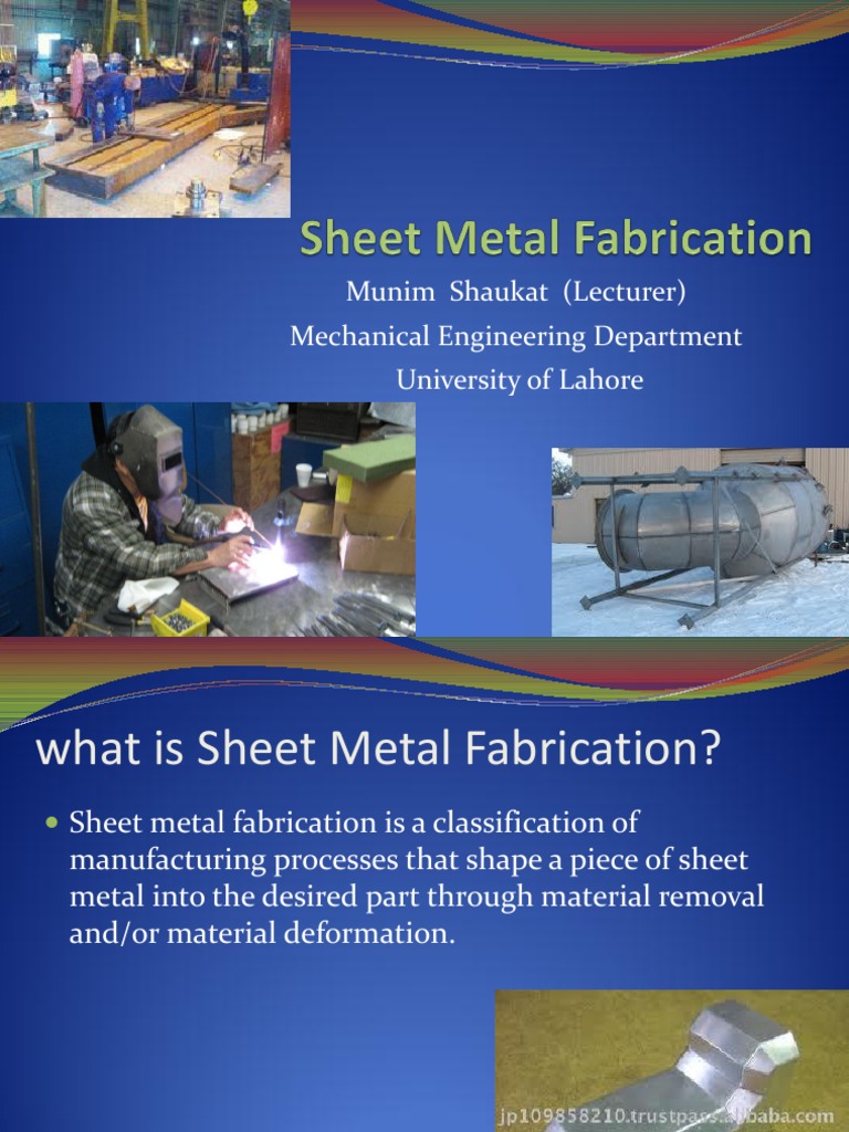 Sheet Metal Fabrication PDF Sheet Metal Bending